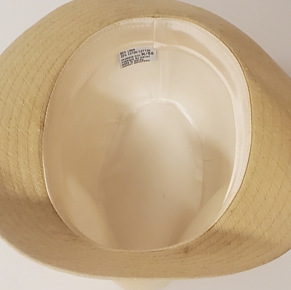 Midway Industries Linen Fedora Hat-Made In Macau-Medium/58 Beige - Picture 5 of 7